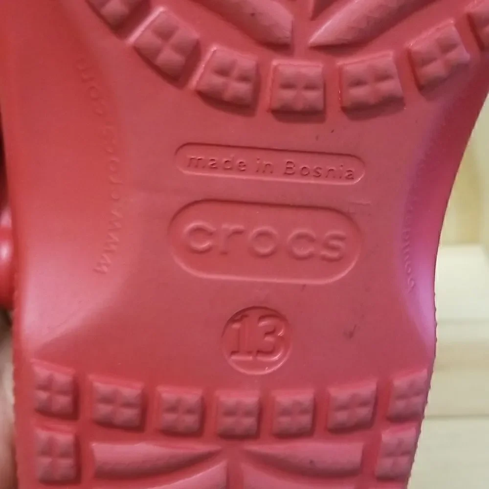 Crocs Clogs Men Sz 13Classic Red Slip On Sandals  Shoes